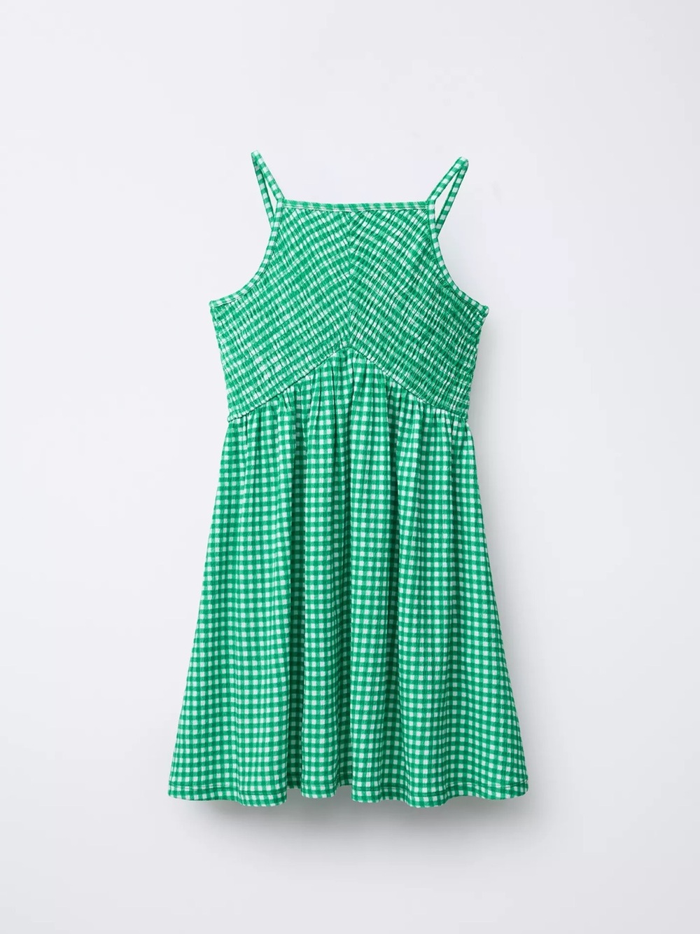 Zara Green Gingham Spaghetti-Strap Sundress